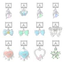1 Stück Buchstaben Elemente DIY kreatives Accessoire Schmuck, modisches Anhänger Design personalisierbar DIY Armband Halskette Ring Fußkettchen, vielseitig, filigran, süß, modulares Armband