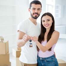 1/2/5 Pcs Acrylic Photo Frame Keychains, Custom Photo And Text Keychain, Personalized Acrylic Keychain, Custom Couple Keychain, Photo Key Ring, Valentine's Day, Birthday's Gift, Anniversaries, Couples Gift, Rectangular Clear Double-Sided Picture Keyring, Personalized Photo Holder, Couples & Graduation Keepsake, Transparent Keychain Frame For Family Photos - Multicolor - View 4