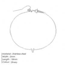 Cadena brazalete DIY de 26 letras para mujeres, accesorio de joyería, de acero inoxidable de alta calidad, a la moda y personalizado