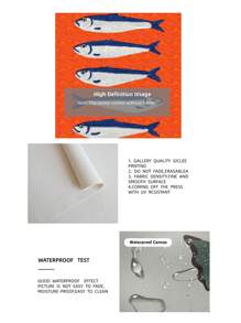1 Pc Vibrant Orange Fish Wall Art Prints Medieval Retro Wall Decor Mural, Dorm & Home Decoration Painting, Party Wall Art Poster, Best Gift Choice, Frameless Canvas Poster For Bedroom/Living Room/Study/Dorm, Perfect For Vacation Travel & Beach Graduation (Frameless Art Print)
