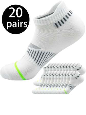20/10/5/3/1 pares de calcetines hasta el tobillo, calcetines hombre de gran elasticidad, calcetines suaves, elásticos y transpirables, apropiados para el uso diario de hombres, calcetines tobilleros neutros y sencillos, cómodos
