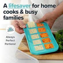 Local Delivery-2 Tbsp. Silicone Freezer Molds - Perfect For Storing Garlic, Herbs, Ginger, Pesto, Tomato Paste, Lemon Juice, Purees And More - Silicone Baby Food Freezer Tray - Aqua – 2-Pack