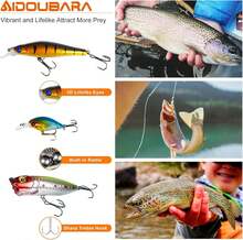 Fishing Lures Kit, 132pcs Tackle Box Kit Included Crankbaits, Spoon, Hooks, Weights & Other Accessories, Freshwater & Saltwater Bait Lure For Bass, Trout, Walleye, Fishing Gear Gift For Men - Multicolor - View 7