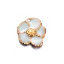 1 件不锈钢甜美樱花花瓣吊坠，适用于 DIY 项链、耳环、手链首饰制作 - 多款 - 查看 12