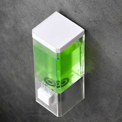 1 PIEZA Dispensador de jabón de baño, dispensador de jabón líquido montado en la pared, dispensador de jabón de manos líquido, dispensador de jabón líquido de gran capacidad, botella de jabón líquido resistente al agua, botella de gel de ducha, organizador de baño, dispensador de jabón de cocina, dispensador de jabón para oficina, hotel, hogar, escuela, decoración de baño de verano, sin necesidad de taladrar.