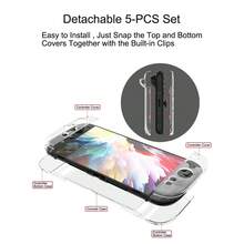 适用于 2 的 2 个可拆卸手柄保护套 + 1 个主机保护套套装，防震、防爆、防刮、防汗，提升游戏体验