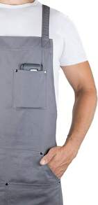 Delantal de chef profesional para cocina, barbacoa y parrilla - Gris Oscuro - Ver 6