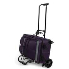 Metal Folding Luggage Cart, Black, 39 In. X 13 In. (15 In. Platform), 3 Lbs. Empty, 75 Lbs. Capacity, Made Of Heavy-Duty Steel, Height-Adjustable; Extends Up To 39 In. Smooth-Rolling Wheels, Includes Elastic Cords For Securing Luggage And Other Items, Rounded Handlebar For Comfortable Grip - Black - View 5