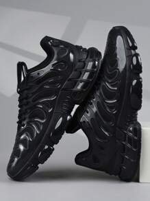 Men's Shoes Stylish Men Sports Shoes Lace-Up Shoes Men's Sneakers Personalized Black Street Casual Shoes - Black - View 1