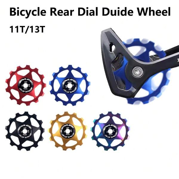 1 Stück Schaltwerksrolle für Fahrrad Schaltwerke, mit variabler Durchmesser Rolle 11T/13T, Aluminiumlegierung Lager, passend für Mountainbikes und Rennräder, Outdoor Fahrrad Zubehör, Führungsrolle 4mm 5mm 6mm