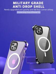 Mida Style Funda compatible con iPhone transparente tecnología magnética uso rudo brillos, carcasa premium Apple, protección avanzada y diseño moderno magnético - Negro - Ver 7