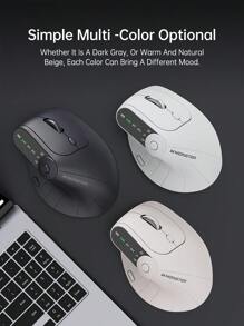 Monster Sound M2pro 无线人体工学鼠标 双模式静音 2.4GHz 光学右腕隧道鼠标 办公室台式电脑和笔记本电脑 - 彩色 - 查看 8