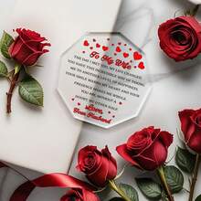 感恩节礼物-1PC 透明九边形亚克力，婚礼桌面装饰，送给妻子和丈夫的感恩节礼物，送给父母的结婚周年纪念品，送给朋友的婚礼礼物，装饰摆件，装饰，桌面装饰