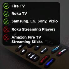 OneTouch Universal Remote Control For  TV  Universal Remote Control For Smart TV Roku Remote Replacement Vizio  Backlit Black 8375865hj - Black - View 5