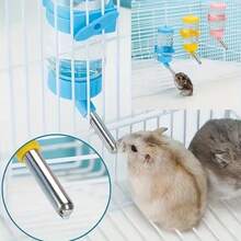 1pc Pet Supplies Hamster Kettle Feeder Drinker Small Animals Drinking Bowl Holder Hamster Water Bottle
