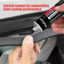 H4Cacle Automotive Rubber Weatherstripping Sealant Repair Adhesive Engine Black Silicone Sealant Universal Waterproof Oil-Resistant Adhesive Automotive Seal Strip Repair Sealant