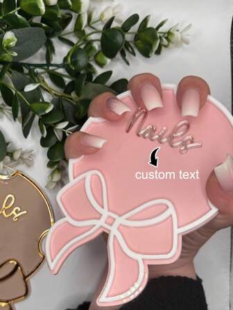 Customized Personalized Bowknot Nail Art Design, Salon Advertisement, Nail Accessories, Business Logo, Nail Artist Gift, Nails, Nail Supplies