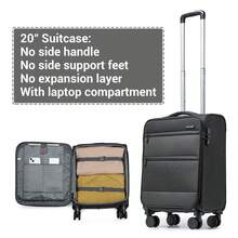 Lightweight Soft Case Luggage 20"/24"/28" & 3-Piece Set – Expandable Suitcase With Spinner Wheels, TSA Lock, Cabin Size Carry-On & Check-In Travel Bag For Business Trips, Holidays & Weekend Getaways – Unisex