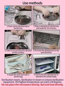 200/100/50个装耐高温美甲工具消毒袋,多种尺寸自封式消毒袋,一次性消毒储存袋,适用于美甲工具、修脚工具、纹身工具、牙科工具、美甲用品、美甲艺术工具。高温消毒后提供长期无菌保护,防止交叉感染。美甲沙龙、纹身工作室、牙科诊所及日常使用必备的消毒耗材。 - 藍白色 - 查看 6