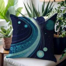 Modern Simple Geometric Lines Bohemian Planet & Meteor Pattern Print Pillowcase For Living Room Sofa, Bedroom Sofa, Bed, Car Decoration Cushion Cover [Single Sided Printing] [No Pillow Core]