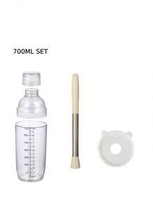 500ml/700ml/1000ml 3PCS/SET PC Lemon Tea Shaker Cup Cocktail Shaker Martini Hand Shaker Cup With Scales Milk Tea Wine Drink Shaker Mixer Bar Tool Set