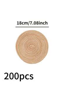 1/4/6/12 Pezzi di Tovagliette Americane stile Bohémien intrecciate, Tondo Monocromatiche Tappetini da Tavola per Decorazione Cucina, Adatte per Feste, Feste di Compleanno, Stile Vintage e Campagnolo, Pranzo all'Aperto, Decorazioni per la Casa in Tutte le Stagioni