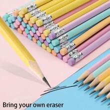 100/30/10/1pc Pencils In A Pack, Pink Wedding Hb Pencils, Graphite Pencil Set With Eraser, Suitable For School Drawing, Sketching, Bridal Baby Shower, New Year And Valentine's Day Gifts. Must-Have Stationery For Back To School Season