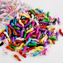 20/50/100 peças sortidas de pingentes de esmalte, incluindo coração, pimenta, borboleta, flor e mini corações, cor aleatória, adequado para decoração de bolsas, faça você mesmo joias de colar, pulseira, brincos