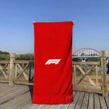 Formula Racing Beach Towel - Lightweight Quick-Dry Polyester Blend With Bold F1 Logo Design, Large Rectangular Towel For Swimming, Gym, Yoga, Travel & Beach - Durable Absorbent Towel For Camping & Outdoor Activities, Vibrant Accessory | Quickdry Fabric