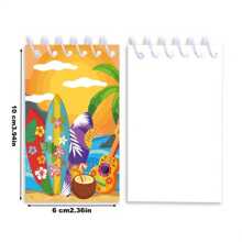 8pcs/Set Creative Summer Beach Spiral Notebooks, Mini Portable Student Notepad