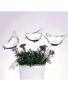 3 Stücke selbstbewässernde vogelförmige Blumenzwiebeln, perfekt für automatische Blumenbewässerung & Gartengeräte für Zuhause, Tropfbewässerungsgerät, Balkon Sukkulenten Pflanzenbewässerer, Duschkopf