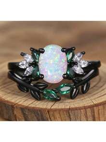 2pcs Fashion Women'S Rings Gothic Style Ring,Unique And Cool Ring Jewelry,Exquisite Jewelry Suitable For Daily Life, Party, Vacation, Halloween,Gift Giving(No Box) - Black - View 6