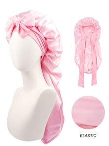 1 件女士长缎仿丝蝴蝶结睡帽，大号辫子卷发睡帽，适合睡眠和日常美容使用 - 彩色 - 查看 20