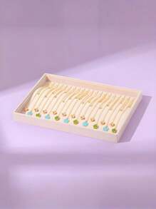 1 Pieza, Caja de almacenamiento de anillos con bordes redondeados con borde dorado, color gris, bandeja de exhibición, caja de almacenamiento de joyas, gran capacidad, madera maciza de alta calidad, para aretes, pendientes, joyería pequeña, joyería, gran capacidad, bandeja de exhibición, caja de exhibición de joyas de madera maciza, adecuada para anillos, aretes, etc., estilo retro, es una opción de regalo para mujeres, regalo del Día de la Madre, regalo para amigos, regalo para novia, regalo para familiares, regalo para maestros, regalo para colegas