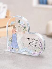 Personalisierte Hochzeitsgeschenke, Hochzeitskalender Acrylplaketten, Geschenke für Freundinnen und Schwestern zur Hochzeit, Brautjungfernplaketten, Hochzeitsandenken - Verschiedenfarbig - Übersicht 5