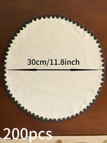 1/4/6/12 buc. Covorașe rotunde brodate albe, stil minimalist japonez, lavabile și reutilizabile, potrivite pentru sărbători, reuniuni, petreceri de ziua de naștere, nunți, decorarea mesei de cină, decorarea casei