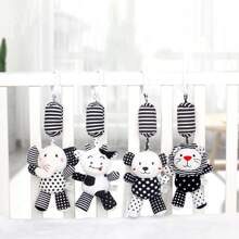Baby Toy Cartoon Animal Plush Hanging Rattle Toy, Soft Plush Toy With Bell For Use In Crib, Car Seat & Stroller, Best Birthday Gift For Newborn 0-18 Months