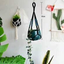 Productos de macramé bohemios hechos a mano, colgador de plantas corto de macramé para colgar en la pared, soporte para macetas para carnificidad - KS002 - Ver 9