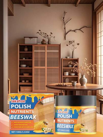 Beeswax Furniture Polish, Moisturizing Cleaning & Polishing Agent For Daily Wood Furniture & Decor Care