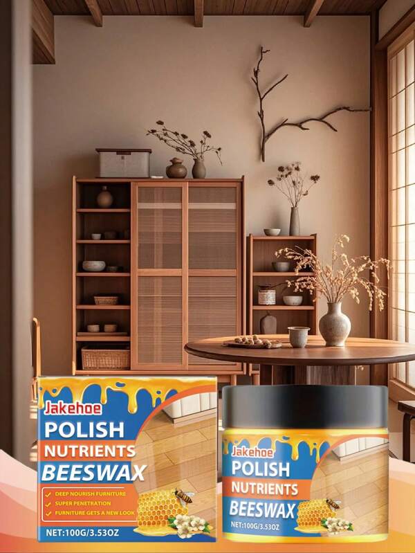 Beeswax Furniture Polish, Moisturizing Cleaning & Polishing Agent For Daily Wood Furniture & Decor Care