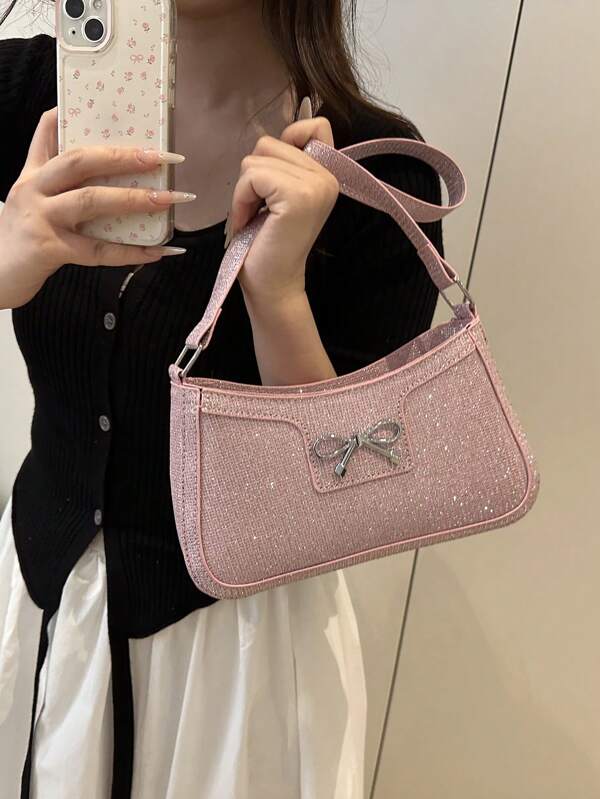 حقيبة كاجوال للنساء ذات حزام واحد على الكتف من جلد PU بلوني (أسود ، بني قهوي ، بيج) مع إبزيم معدني وشريط أمامي جميل، مناسبة لحمل مستحضرات التجميل