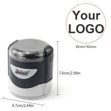 Individuelle Logos, kommerzielle Logos und Textstempel - personalisiertes Anime-Zeichentrickfiguren Design, Geschäftsemblem und hochwertige Tinten-Stempel, geeignet für Büro-Szenarien. Mit einem runden schwarzen Plastikkörper ist er perfekt, um Dokumenten einen einzigartigen Stempel aufzudrücken und individuelle Dokumentenidentifikatoren zu schaffen. Schulbedarf, Schulanfang