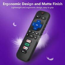 Pack Of 2 For RokuTVRemoteReplacementUniversal Control For  ONN Hisense Roku TVs65hj - 黑色 - 查看 6