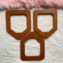 1 Pair Wooden Rhombus Handle DIY Wallet Making Woven Bag Accessories Handle Wallet Modification Gift Making Material Retro Elegant Texture High-End Handle Back To School Supplies
