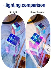 Optisches Glas X-Würfel Prisma - RGB Farbseparation, Farbmischung, Glasfasermaterial, Bildungsgeschenk, optisches Experiment Kristallglas Sonnenfänger Licht Würfel - Geschenk für Feiertage