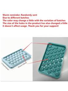 1pc Round Ice Cube Tray With Lid & Drainage, 33 Compartments, Home Diy Ice Making Mold For Refrigerator,Summer,Summer Sets, For Outdoor, Camping - Blue - View 9