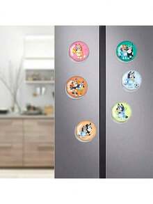 Bluey 10Pcs/Pack Blueys Family And Friends Cute Refrigerator Magnet Bluey Bingo Dog Kawaii Refrigerator Decorative Collection Party Favor Gifts Give Away Christmas