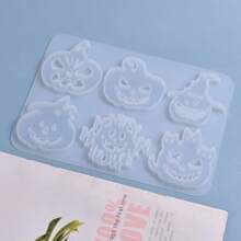 Funny Pumpkin Lamp Silicone Mold Halloween Decoration DIY Pumpkin Crystal Epoxy Mold Room Listing Cake Decoration Tool