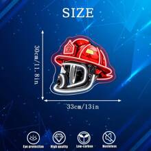 Enseigne au néon à LED casque de pompier, alimentée par USB, variable, prise 5V. Décoration pour la famille, salon, chambre à coucher, boutique, caserne de pompiers, pour les pompiers