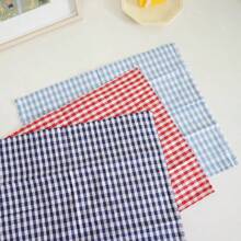 1pc/6pcs Korean Plaid Placemats, Versatile & Minimalist, Suitable For Photo Background, Tableware Decoration